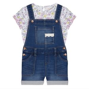 Bcbg NWT girls Shortall Set overall shorts 2T